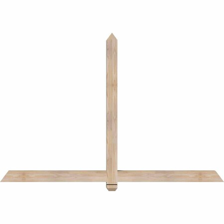 Ekena Millwork Eugene Smooth Timber Gable Bracket, Douglas Fir, 72"W x 48"H x 3 1/2"D x 3 1/2"F, 16/12 Pitch GBW072X48X0404EUG00SDF